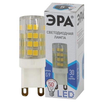 Лампа светодиодная Эра G9 5W 4000K LED JCD-5W-CER-840-G9 Б0027864