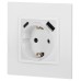 Розетка со шторками с USB type-A+C Эра Elegance 14-4108-01М Б0067710