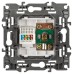 Розетка комбинированная RJ45+TV Эра 12-3110-16 Б0065646