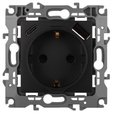 Розетка со шторками с USB type-A+C Эра 12-4108-05 Б0067707