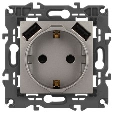 Розетка со шторками с 2xUSB Эра Elegance 14-4109-16 Б0065775