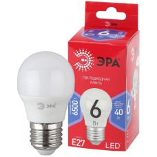 Лампа светодиодная Эра E27 6W 6500K LED P45-6W-865-E27 R Б0045357