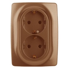Розетка 2x2P+E Schuko Эра 12-2106-14 Б0031236