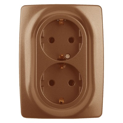 Розетка 2x2P+E Schuko Эра 12-2106-14 Б0031236