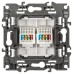 Розетка компьютерная двойная RJ45 Эра 12-3108-01М Б0065686