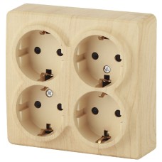Розетка 2P+E Schuko со шторками Эра 11-2211-11 Б0020711
