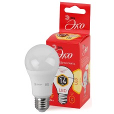 Лампа светодиодная Эра Е27 14W 2700K ECO LED A60-14W-827-E27 груша Б0030028