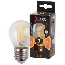 Лампа светодиодная Эра E27 7W 2700K F-LED P45-7W-827-E27 Б0027948