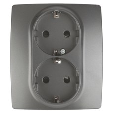 Розетка 2P+E Schuko со шторками Эра 12-2104-12 Б0019331