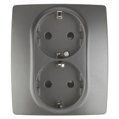 Розетка 2P+E Schuko со шторками Эра 12-2104-12 Б0019331