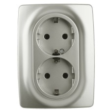 Розетка 2x2P+E Schuko Эра 12-2106-15 Б0031237