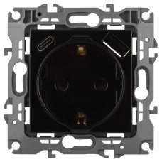 Розетка со шторками с USB type-A+C Эра 12-4108-06 Б0067746