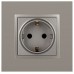 Розетка 2P+E Schuko со шторками Эра Elegance 14-2102-16 Б0065806