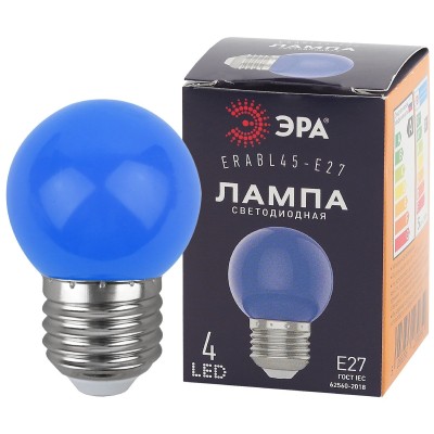 Лампа светодиодная Эра E27 1W 3000K ERABL45-E27 Б0049573