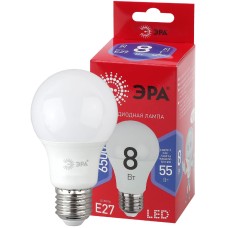 Лампа светодиодная Эра E27 8W 6500K LED A60-8W-865-E27 R Б0045323