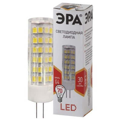 Лампа светодиодная Эра G4 7W 2700K LED JC-7W-220V-CER-827-G4 Б0027859