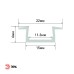 Врезной анодированный профиль Эра 2206-1 Б0039440