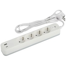 Сетевой фильтр Эра USF-4es-3m-2xUSBAC-W Б0059573