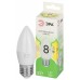 Лампа светодиодная Эра Green Line E27 8Вт 3000K LED B35-8W-830-E27 GL