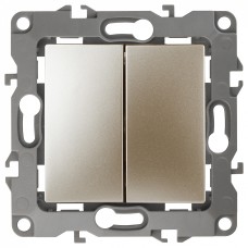 Переключатель двухклавишный без рамки 12 12-1104-04