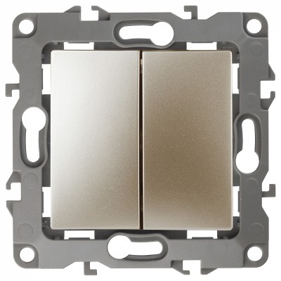 Переключатель двухклавишный без рамки 12 12-1104-04