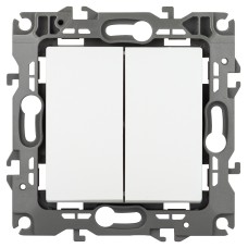 Переключатель двухклавишный без рамки 12 12-1106-01М