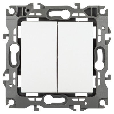 Переключатель двухклавишный без рамки 12 12-1106-01М