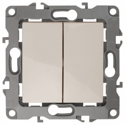 Переключатель двухклавишный без рамки 12 12-1106-02