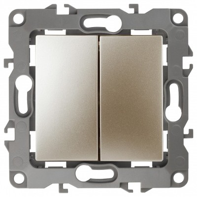 Переключатель двухклавишный без рамки 12 12-1106-04