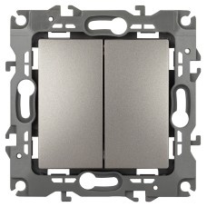 Переключатель двухклавишный без рамки 12 12-1106-16