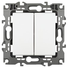 Переключатель двухклавишный без рамки 12 12-1112-01М