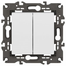 Переключатель двухклавишный без рамки Elegance 14-1106-01