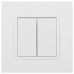 Переключатель двухклавишный без рамки Elegance 14-1106-01М