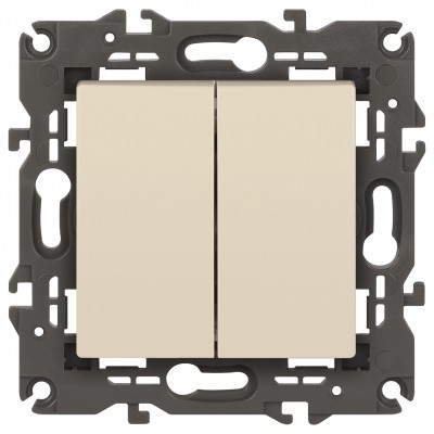 Переключатель двухклавишный без рамки Elegance 14-1106-02