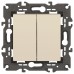 Переключатель двухклавишный без рамки Elegance 14-1106-02