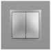 Переключатель двухклавишный без рамки Elegance 14-1106-03