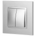 Переключатель двухклавишный без рамки Elegance 14-1106-03