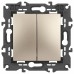 Переключатель двухклавишный без рамки Elegance 14-1106-04