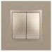 Переключатель двухклавишный без рамки Elegance 14-1106-04