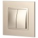 Переключатель двухклавишный без рамки Elegance 14-1106-04