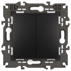 Переключатель двухклавишный без рамки Elegance 14-1106-05