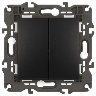 Переключатель двухклавишный без рамки Elegance 14-1106-05