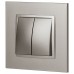 Переключатель двухклавишный без рамки Elegance 14-1106-16