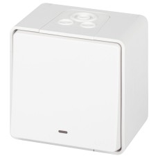 Переключатель одноклавишный с подсветкой Эра 11-1507-01