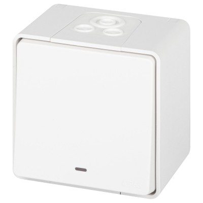 Переключатель одноклавишный с подсветкой Эра 11-1507-01