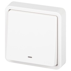 Переключатель одноклавишный с подсветкой Эра 11-1527-01