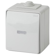 Переключатель одноклавишный с подсветкой Эра 11-1610-03