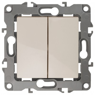 Переключатель перекрестный двухклавишный без рамки 12 12-1112-02