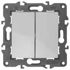 Переключатель перекрестный двухклавишный без рамки Elegance 14-1112-01