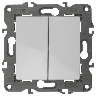 Переключатель перекрестный двухклавишный без рамки Elegance 14-1112-01